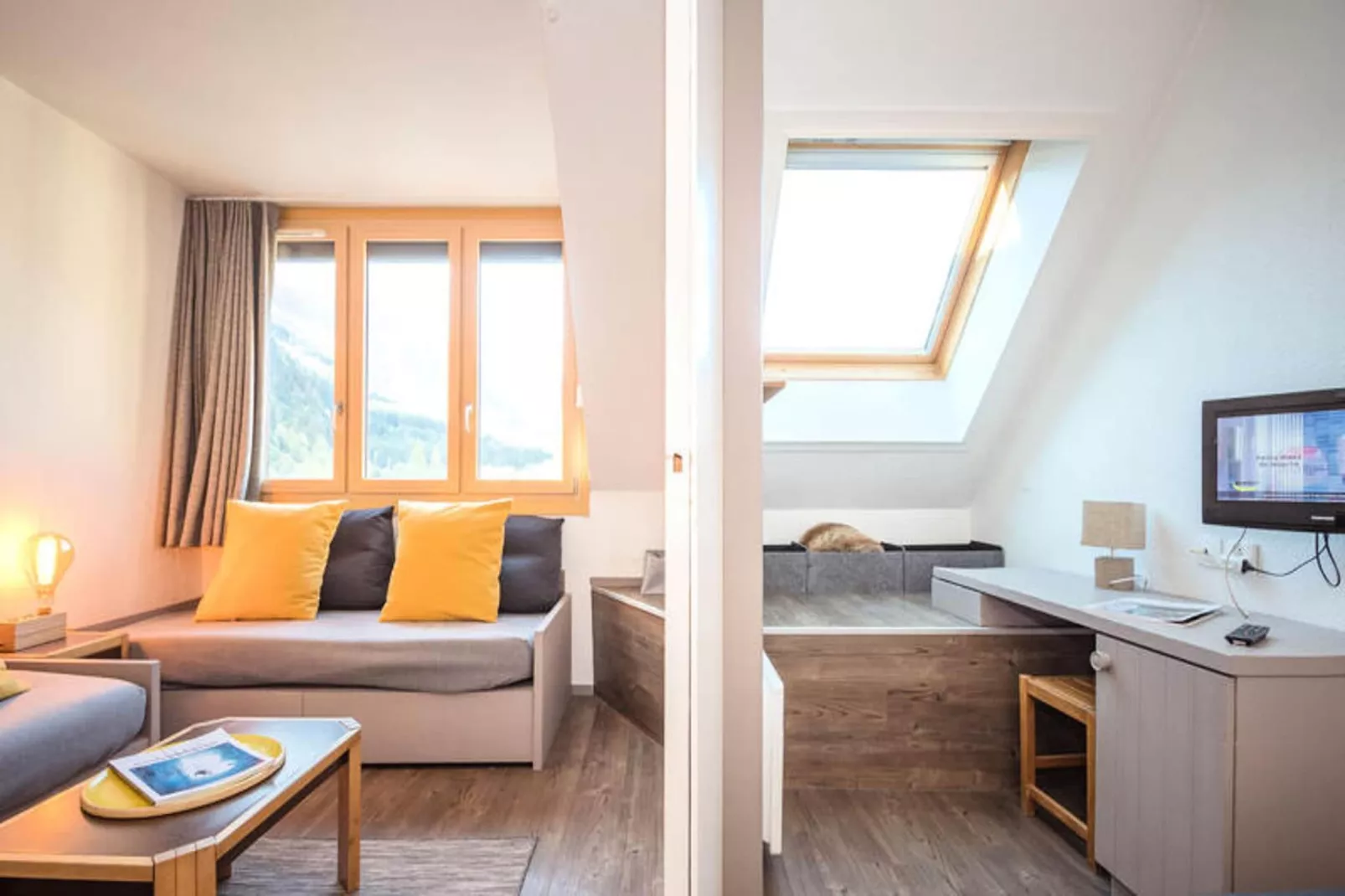 Résidence Chamois Blanc-Woonkamer