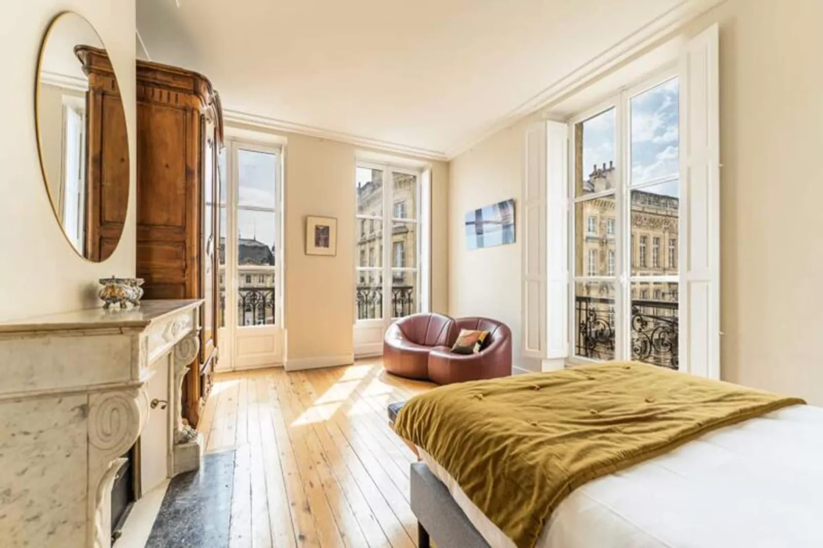 Appartement Prestations Haut Standing Avec Vue Sur La Place De La Bourse-Slaapkamer
