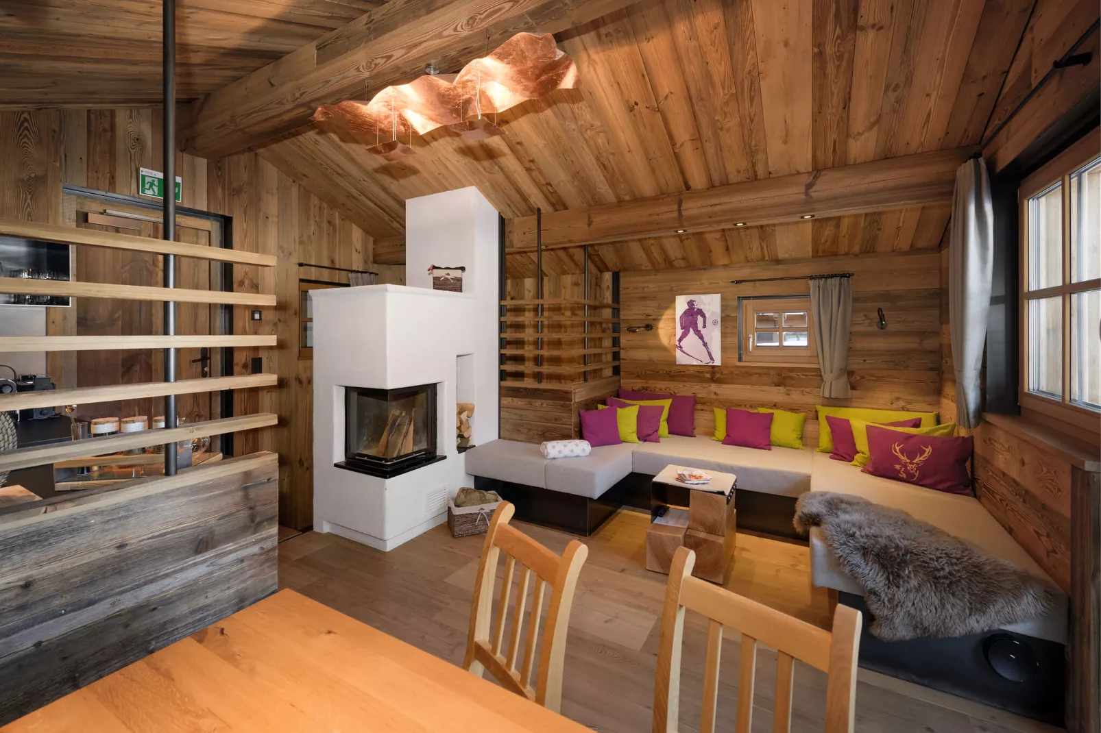 Lisa Chalets 4 Personen 100qm-Woonkamer