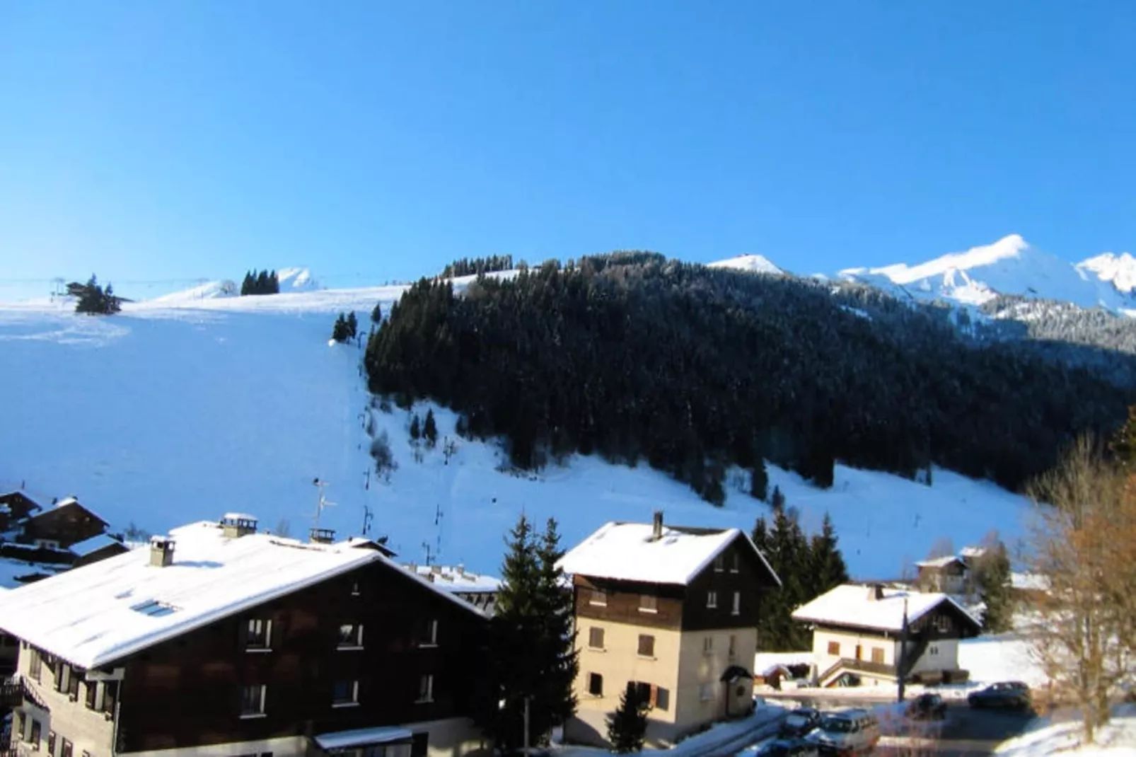 Studio à La Clusaz-Uitzicht zomer