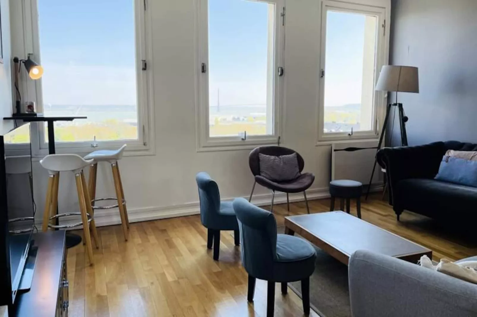 ⭐ Vue Baie De Seine - Parking - Pont De Normandie-Image-tags.