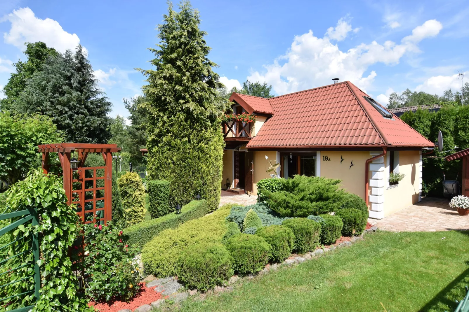 Dom wakacyjny w Krzyni dla max 5 osób-Buitenkant zomer