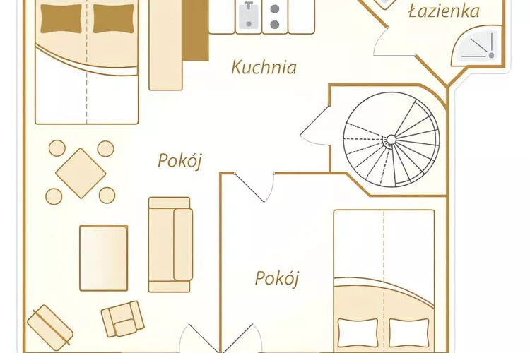 Apartament w Miedzyzdrojach "Morskie Oko" A-Plattegrond