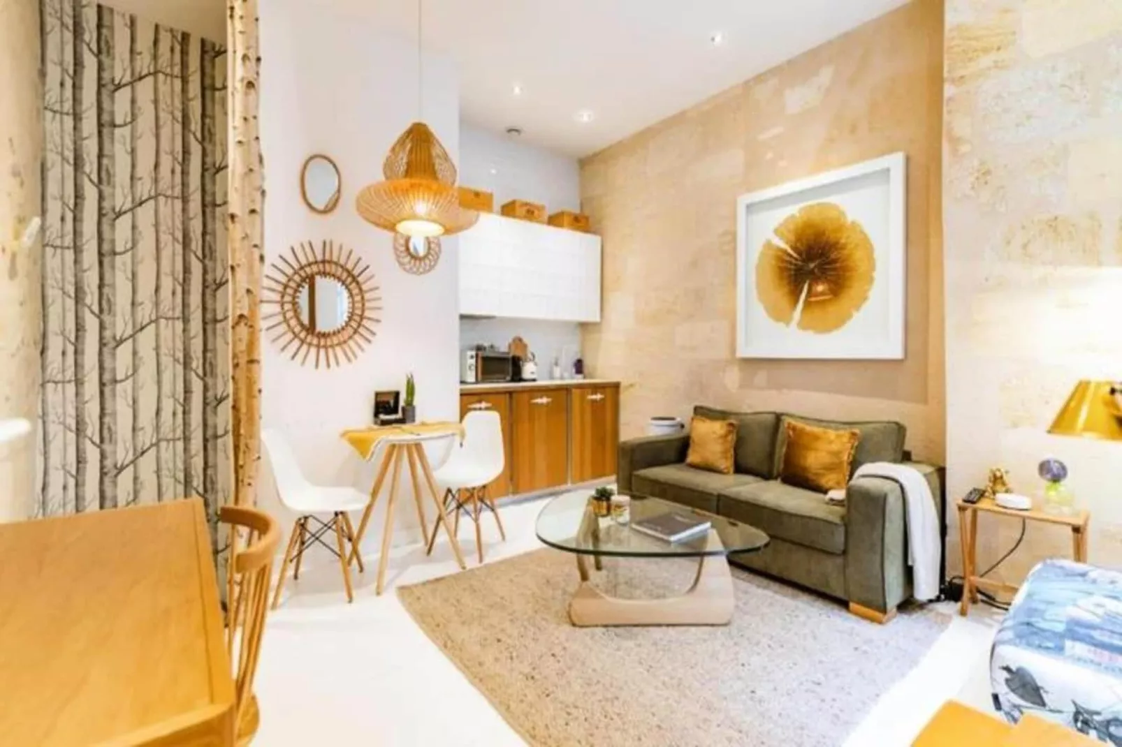 Superbe Appartement Bordelais Plein De Charme Et Lumineux Avec Terrasse-Woonkamer