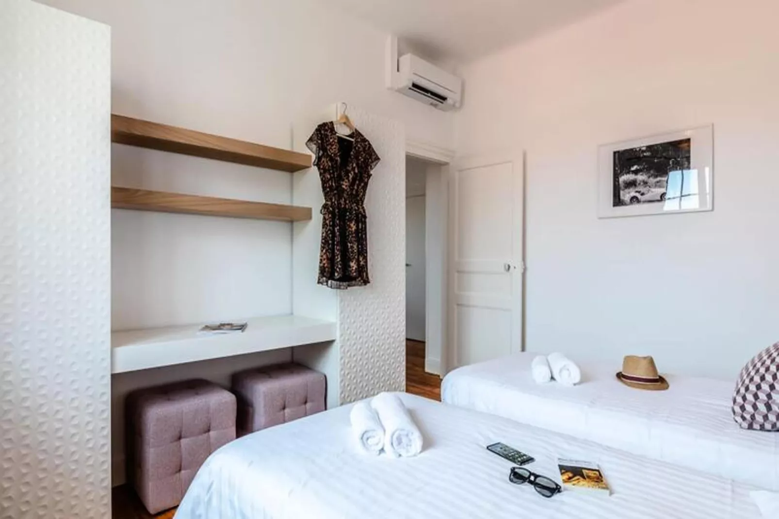 Superbe Appartement Plein De Charme Avec Balcon, 2ch, &agrave; 5min De La Plage-Slaapkamer