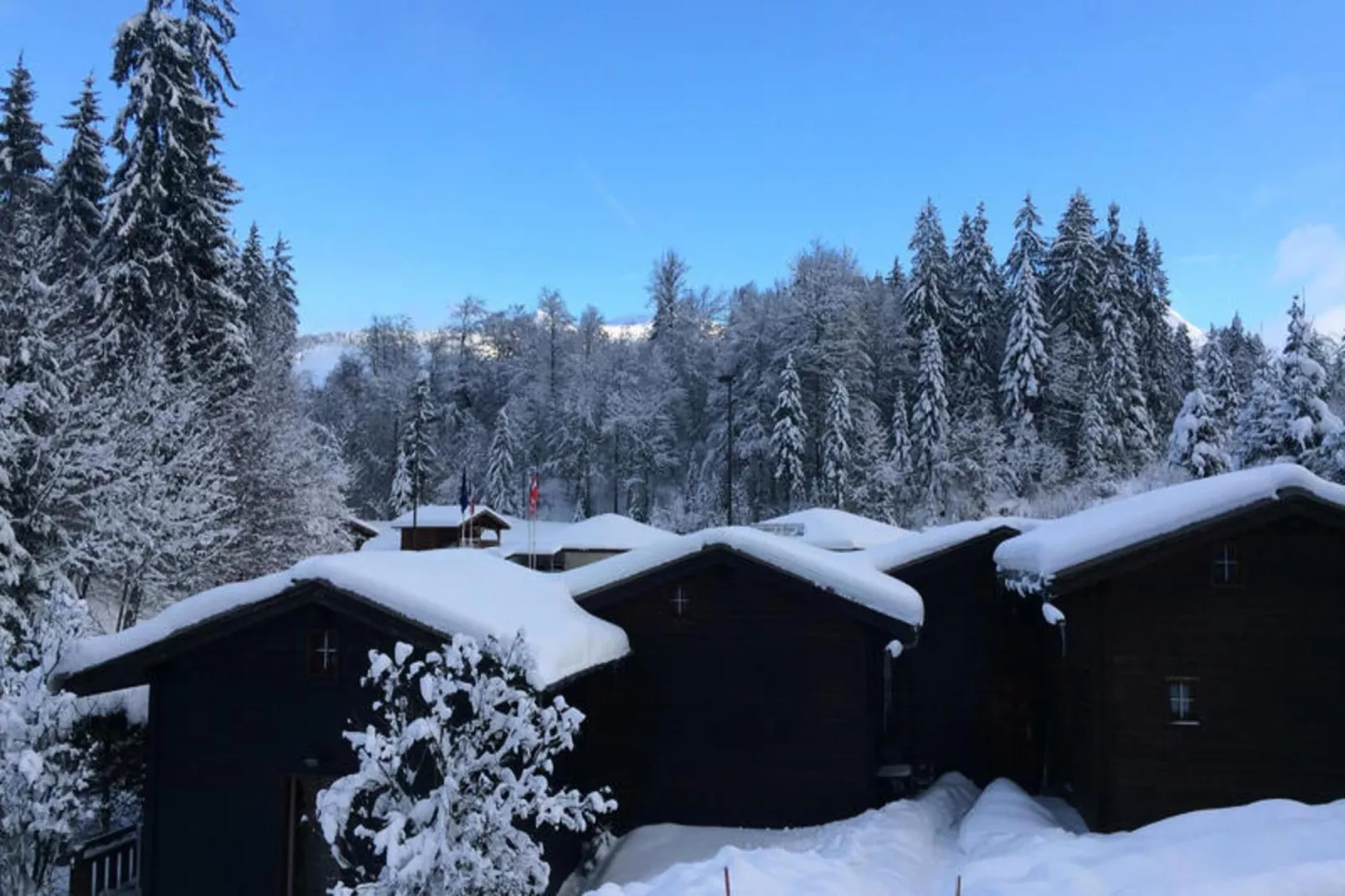 Chalets à Les Carroz-d'Arâches-Uitzicht winter