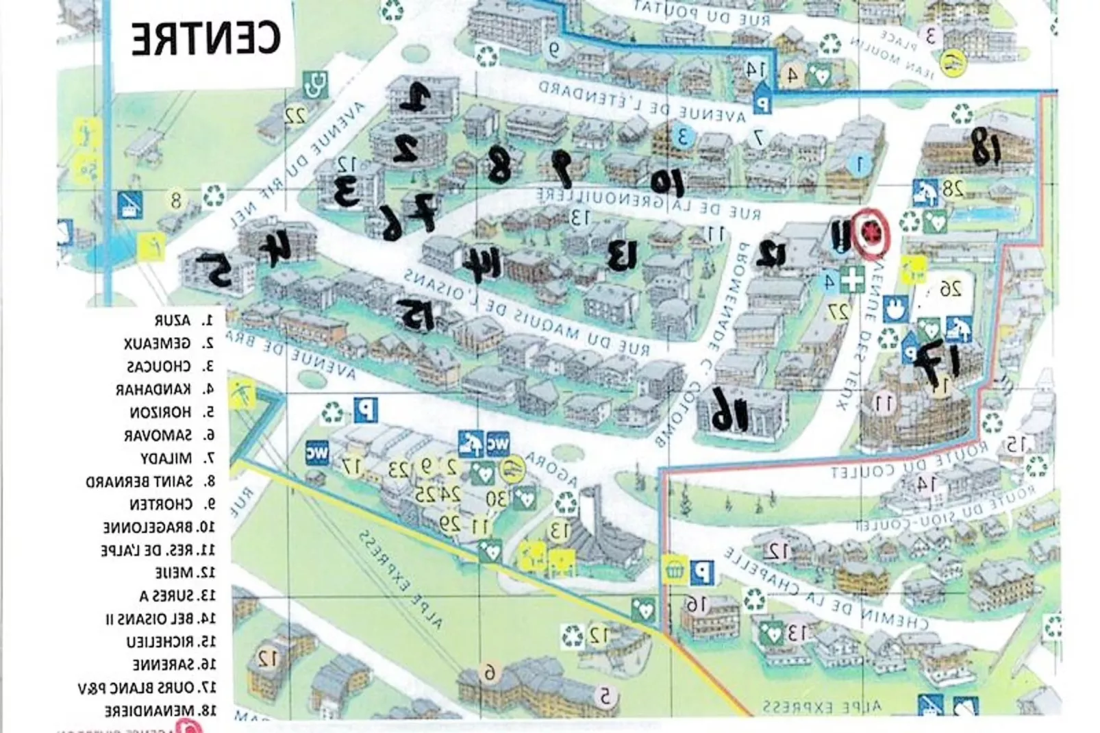Résidence Menandiere-Uitzicht zomer