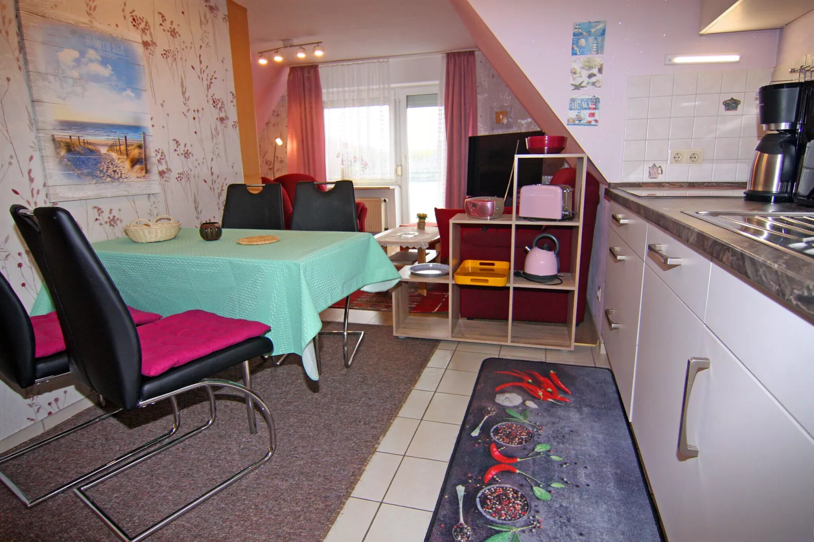 Apartments Stapel, Büsum-App.4 / 2 Raum App im OG, 42qm-Keuken