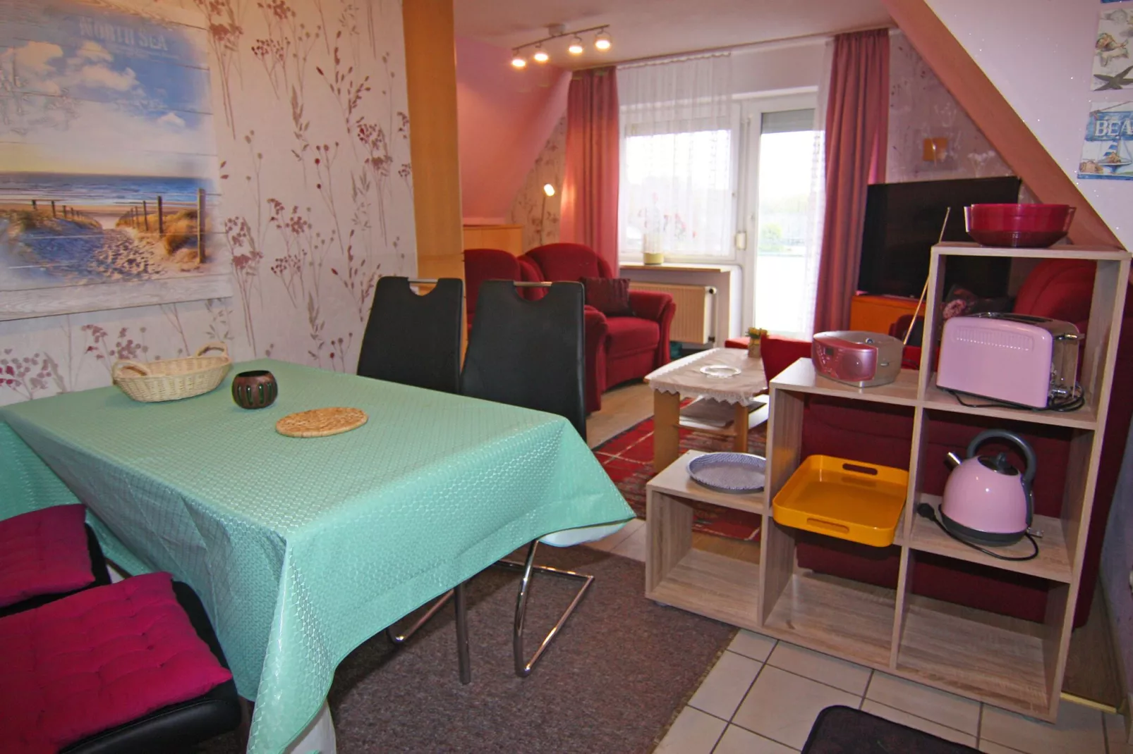 Apartments Stapel, Büsum-App.4 / 2 Raum App im OG, 42qm-Eetkamer