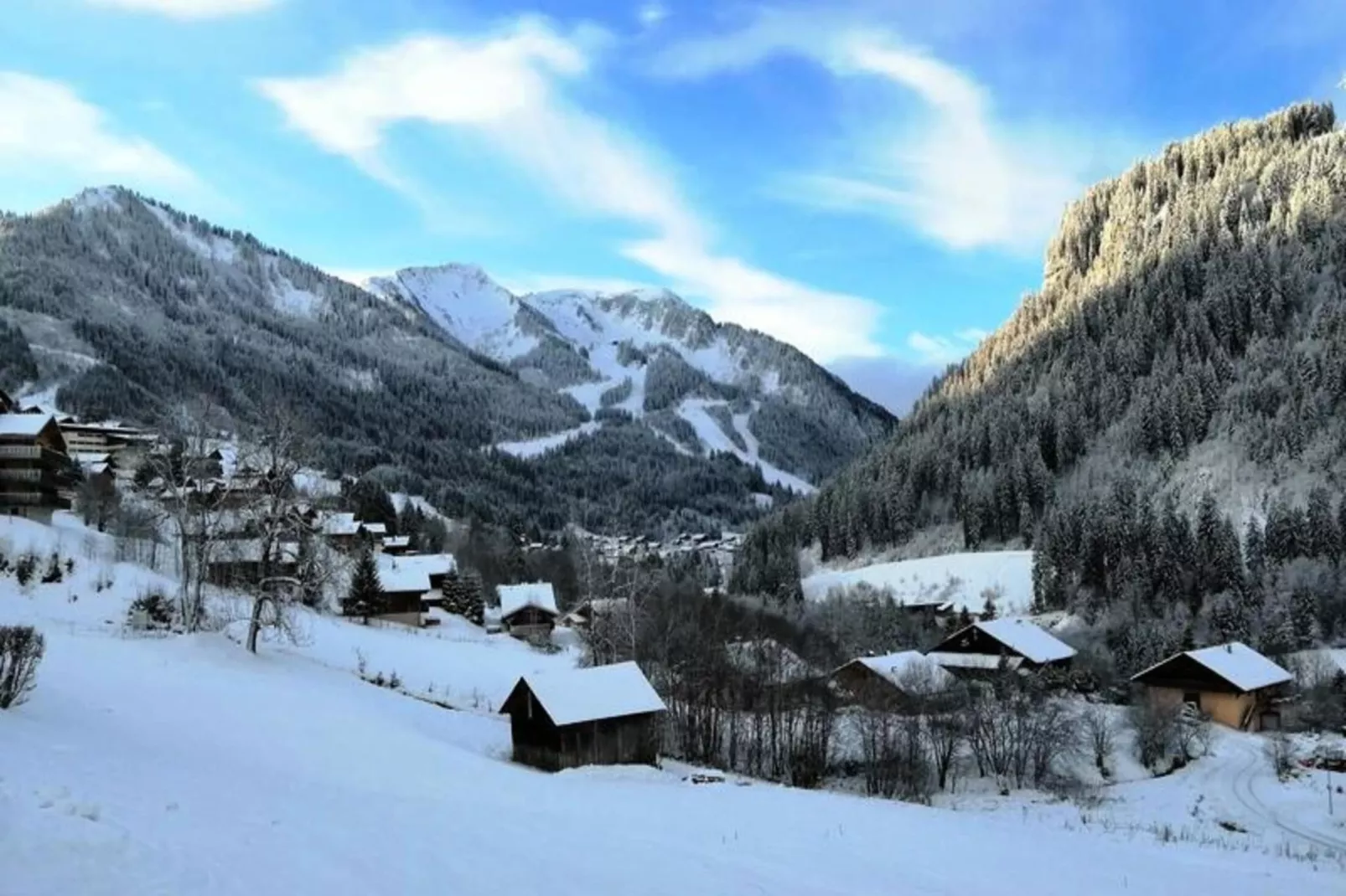 Résidence Chaumiere Des Neiges-Uitzicht winter