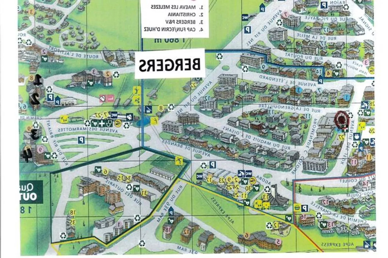 Résidence Christiania-Gebied winter 5km