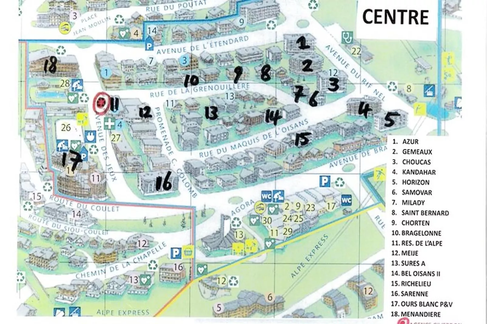 Résidence Menandiere-Uitzicht zomer