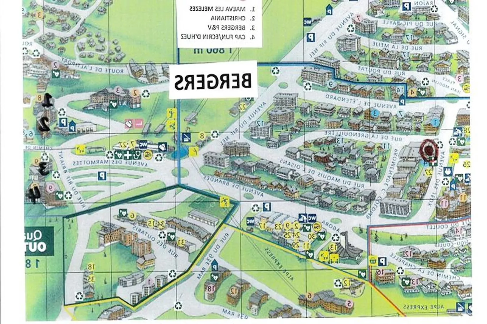 Résidence Bergers P&v-Gebied winter 5km