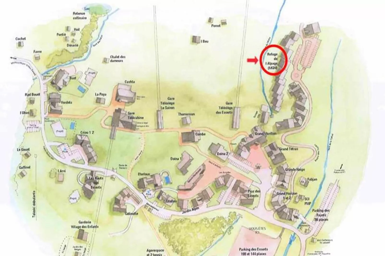 Résidence Refuge De L'alpage Bat F-Gebied winter 1km