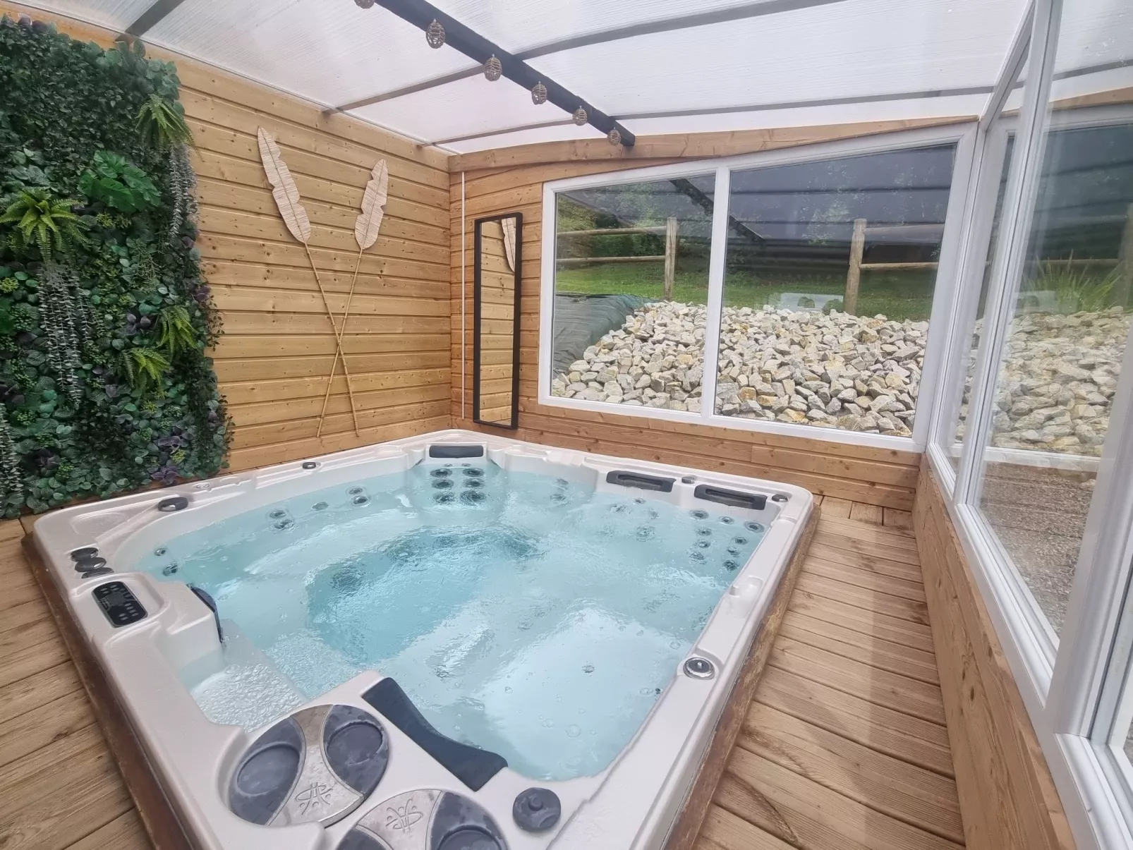 Mobilheim mit privatem Premium-Jacuzzi