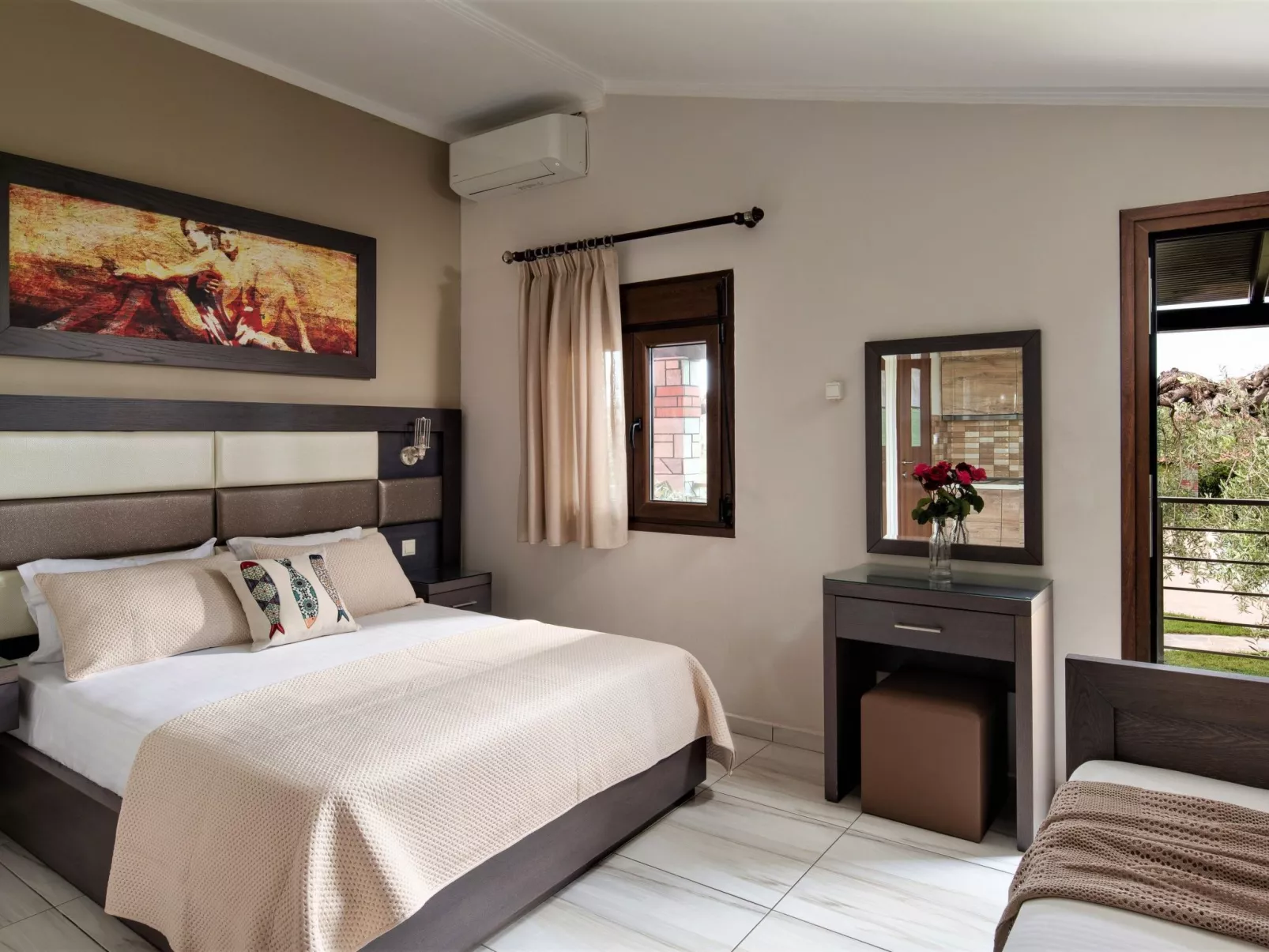 Modernes Studio für 3 Personen, Pool- und Gartenblick