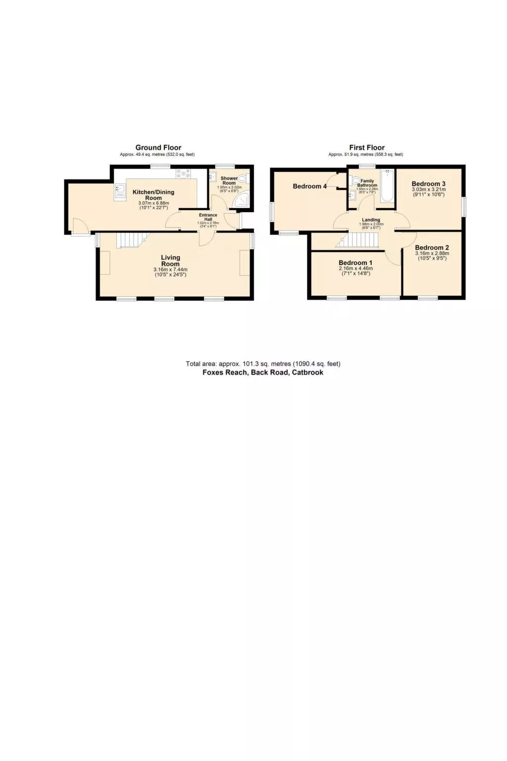 Cottage "Foxes Reach" mit Whirlpool-Binnen