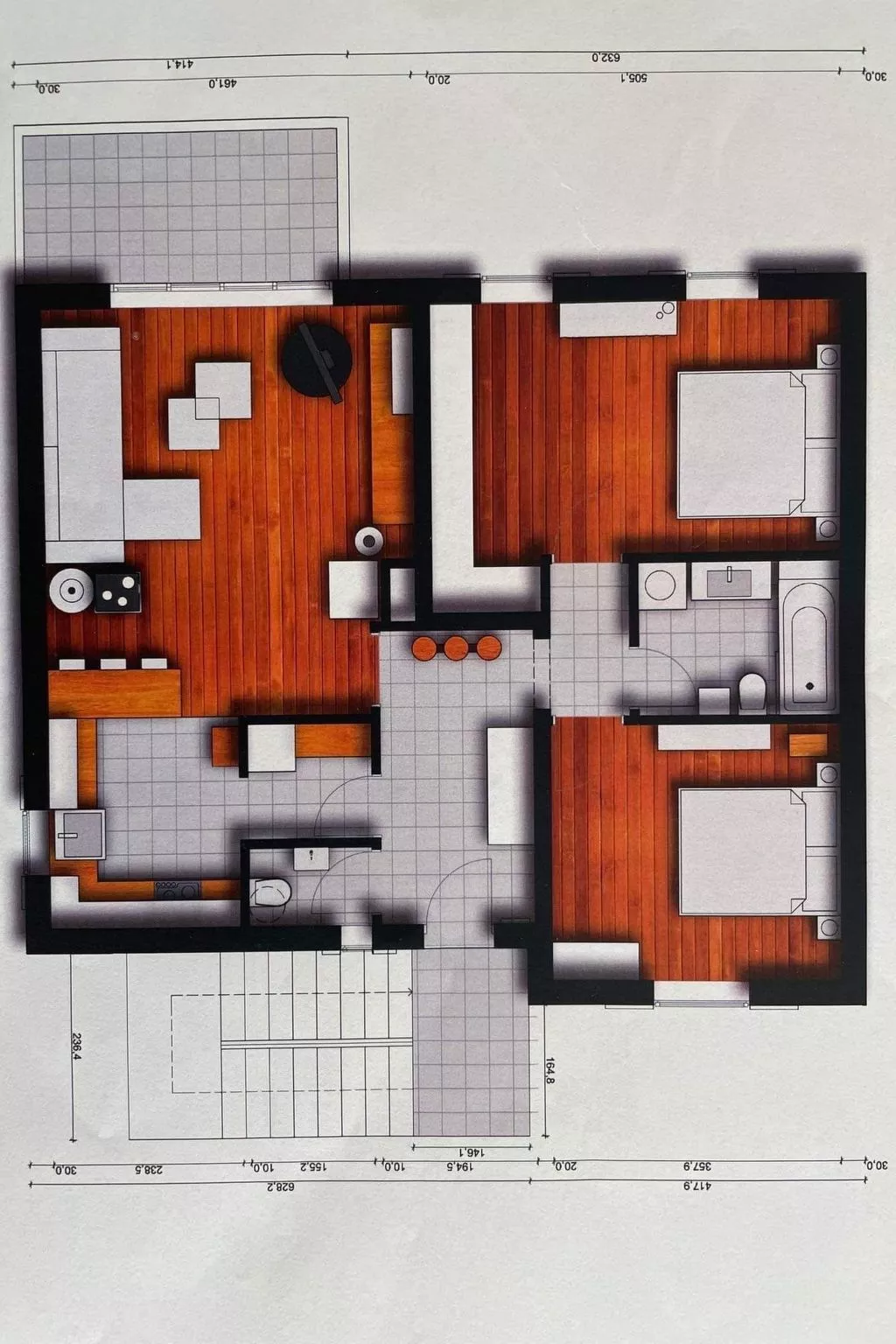 Appartement mit Terrasse