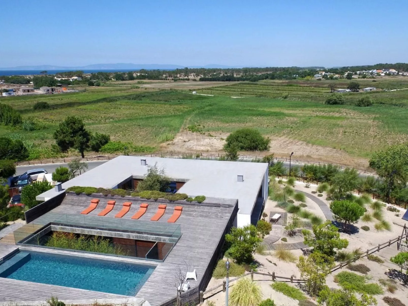 Exklusive Design-Villa in den Dünen, Pool auf dem Dach-Image-tags.info