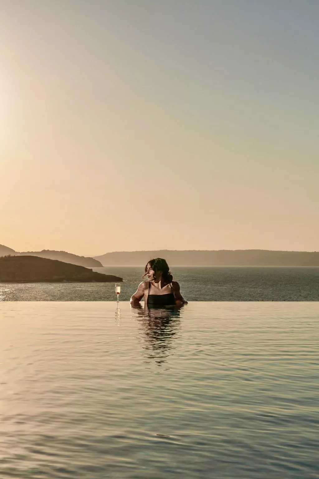 Anemos Villa Ferienhaus Aussicht Gemütlicher beheizter Pool-Buiten