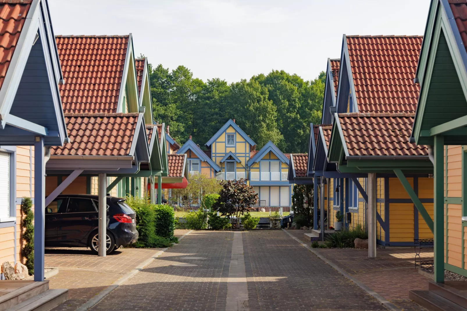 Hafendorf Rheinsberg 2-Gebieden zomer 1km