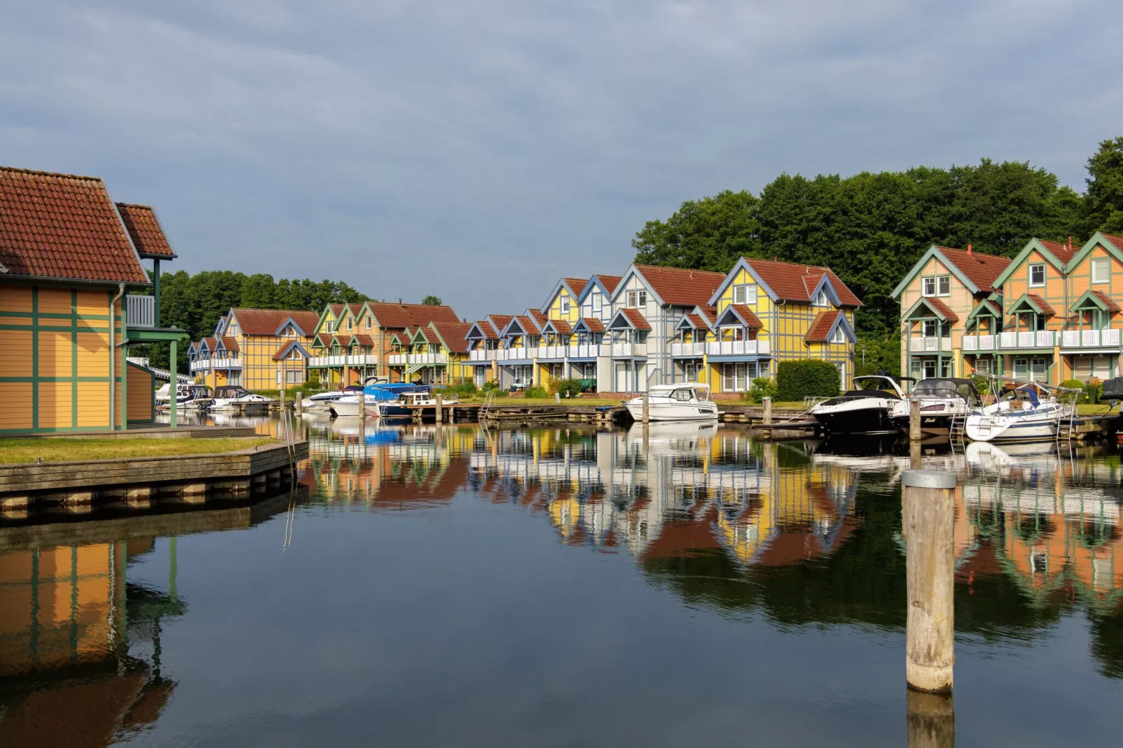 Hafendorf Rheinsberg 2-Gebieden zomer 1km