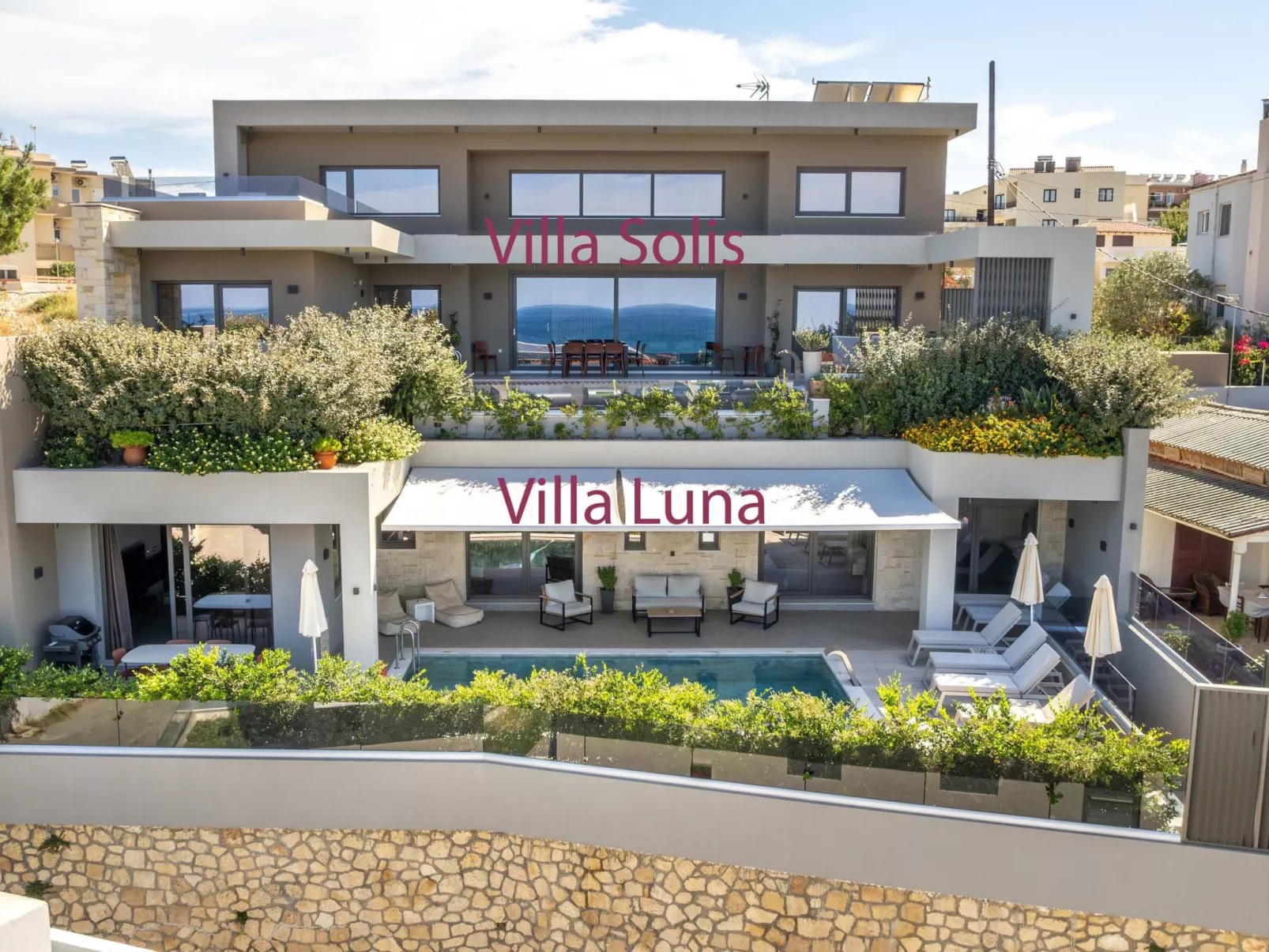 Villa Luna - 100m zum Meer und ''Free'' Beheizter Pool-Binnen