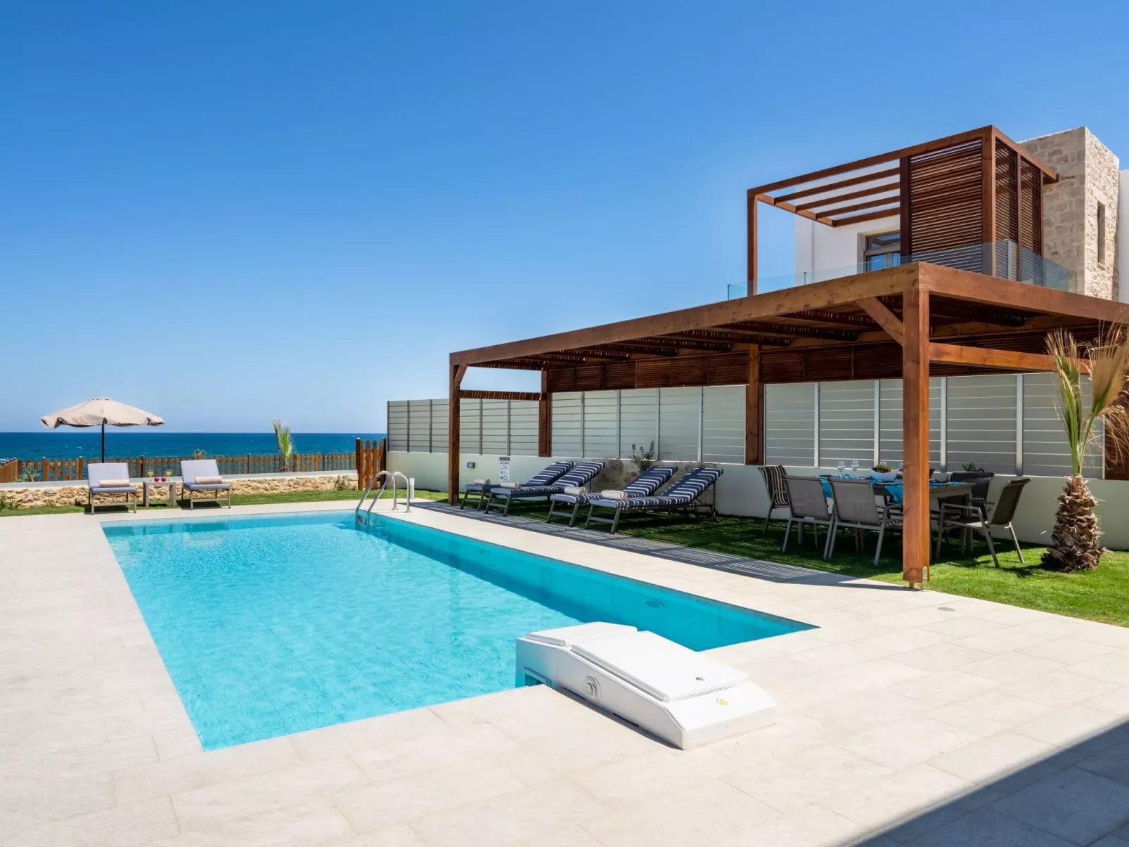 Villa am Strand in Rethymno mit privatem Pool
