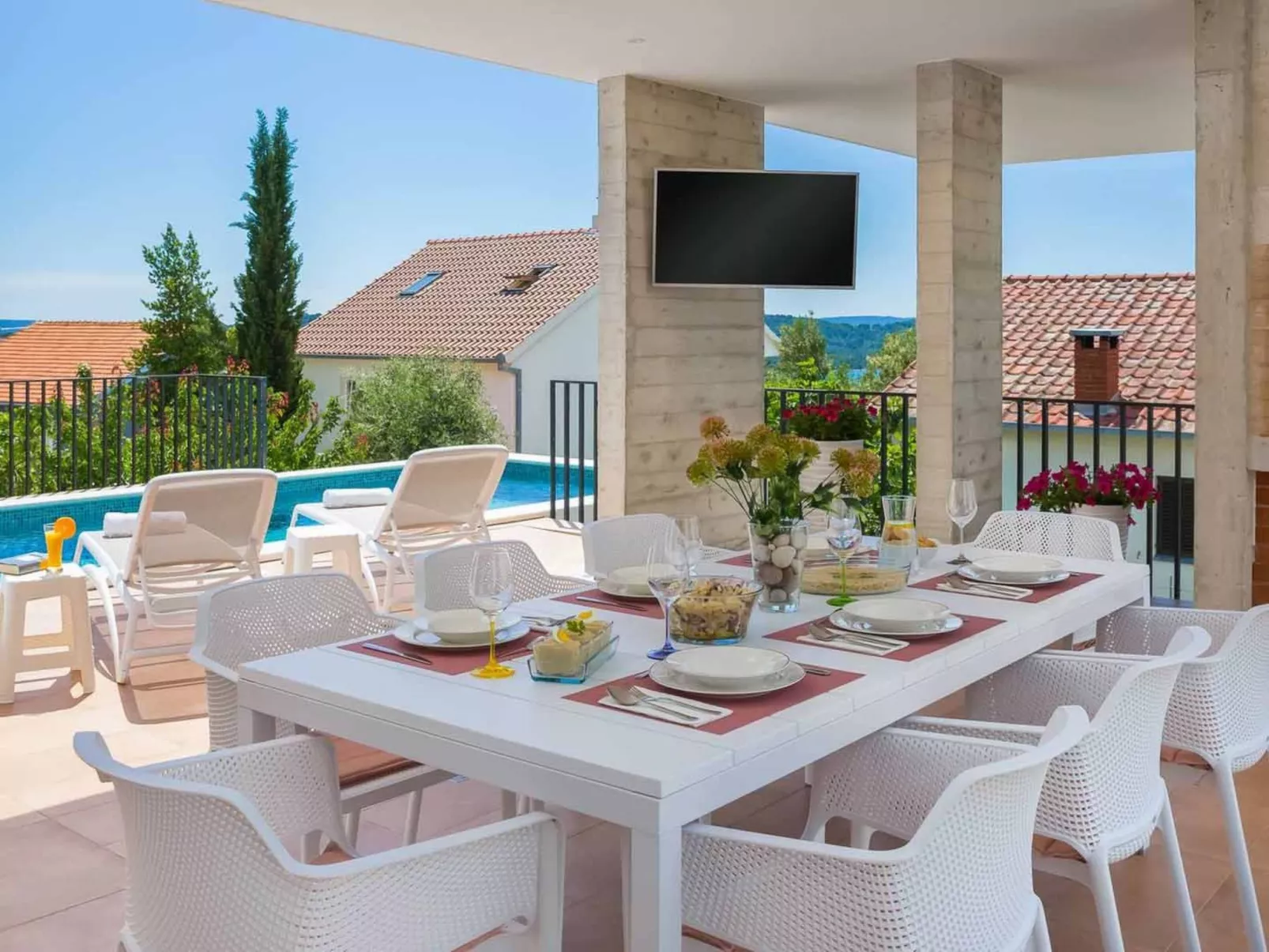 Moderne Ferienvilla Prima Vista-Buiten