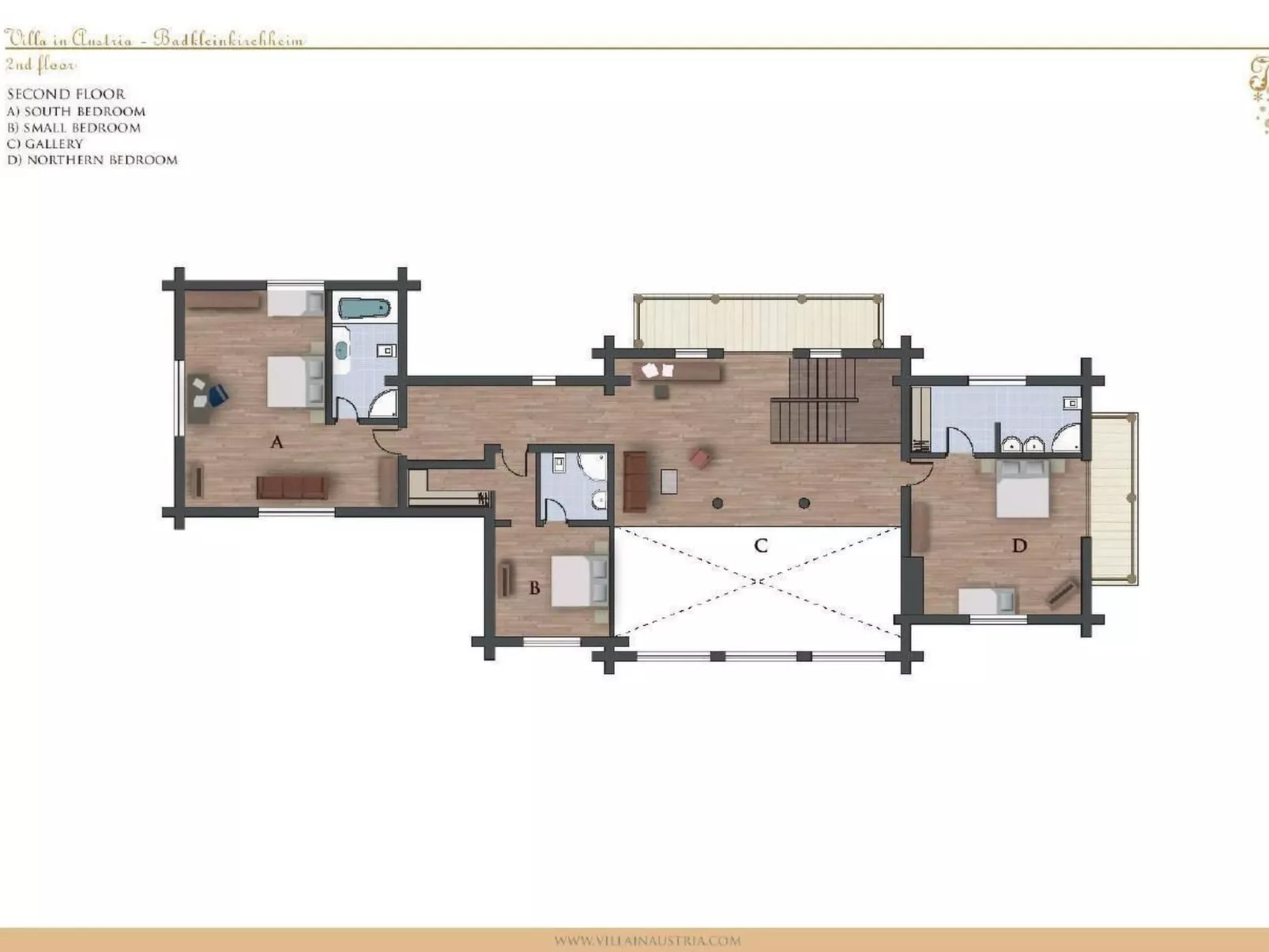 Einzigartiges Designer Log House "Chalet Caprea"-Binnen