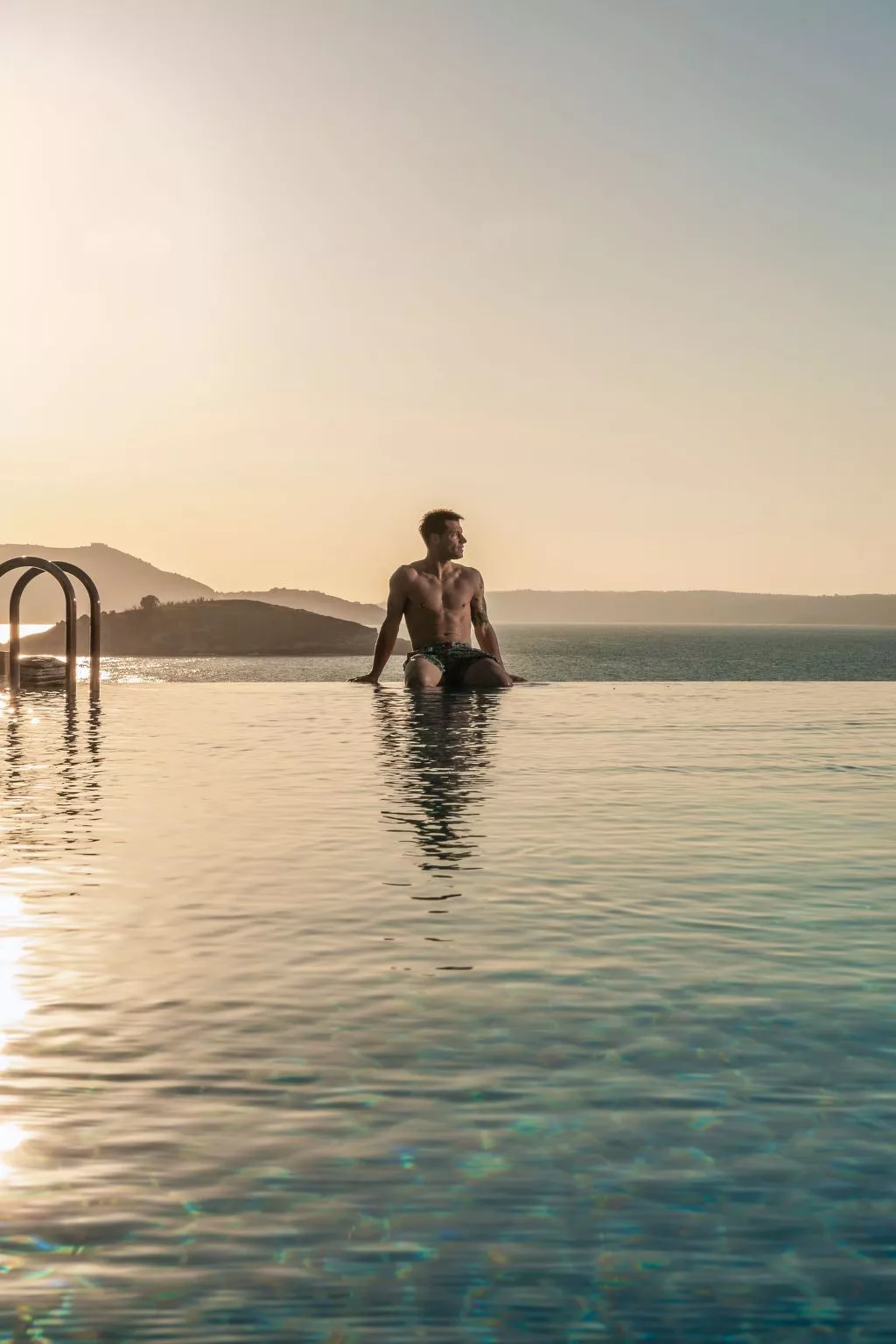 Anemos Villa Ferienhaus Aussicht Gemütlicher beheizter Pool-Buiten