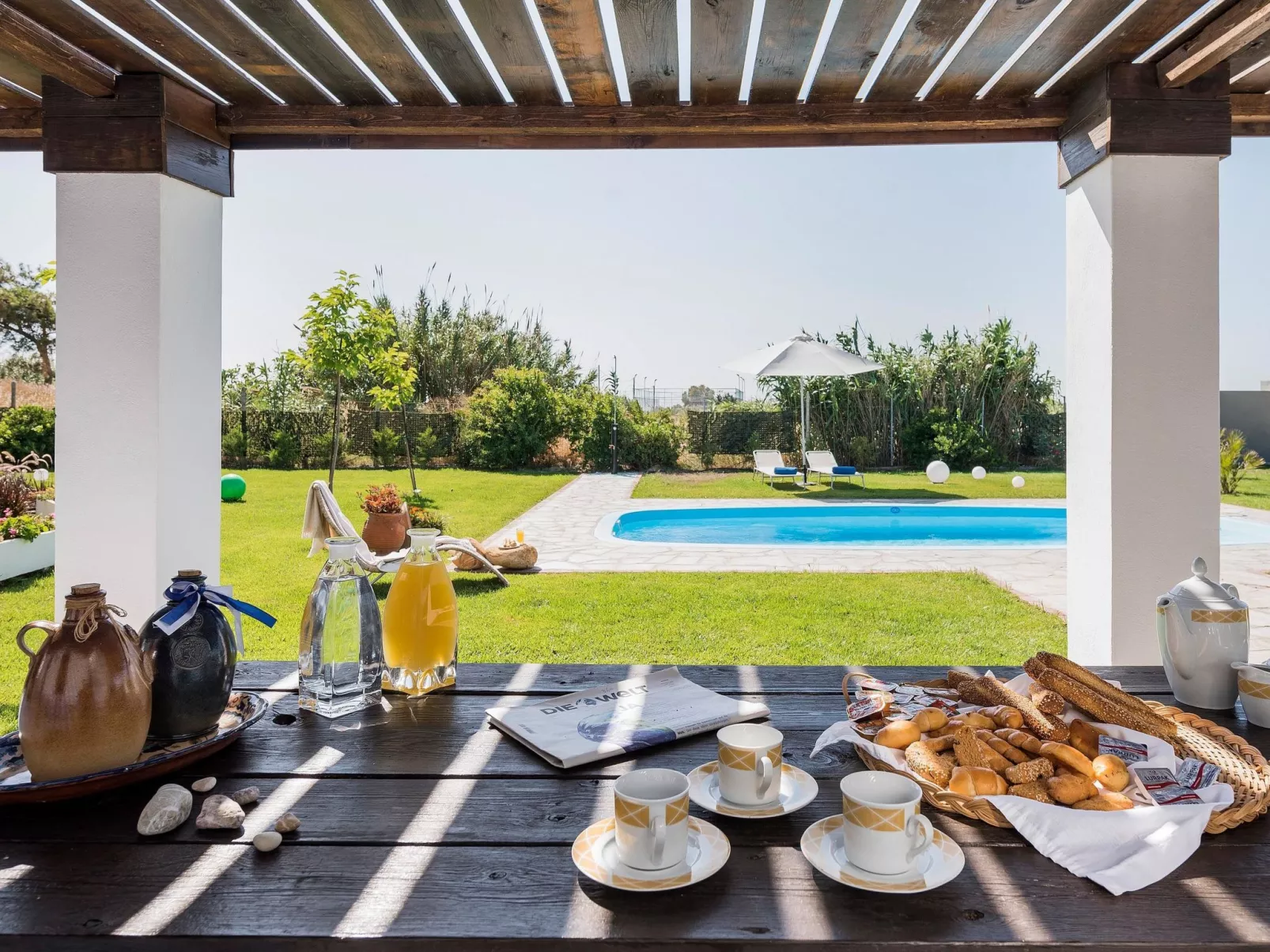 Villa Sofia neben dem Strand von Afandou-Buiten