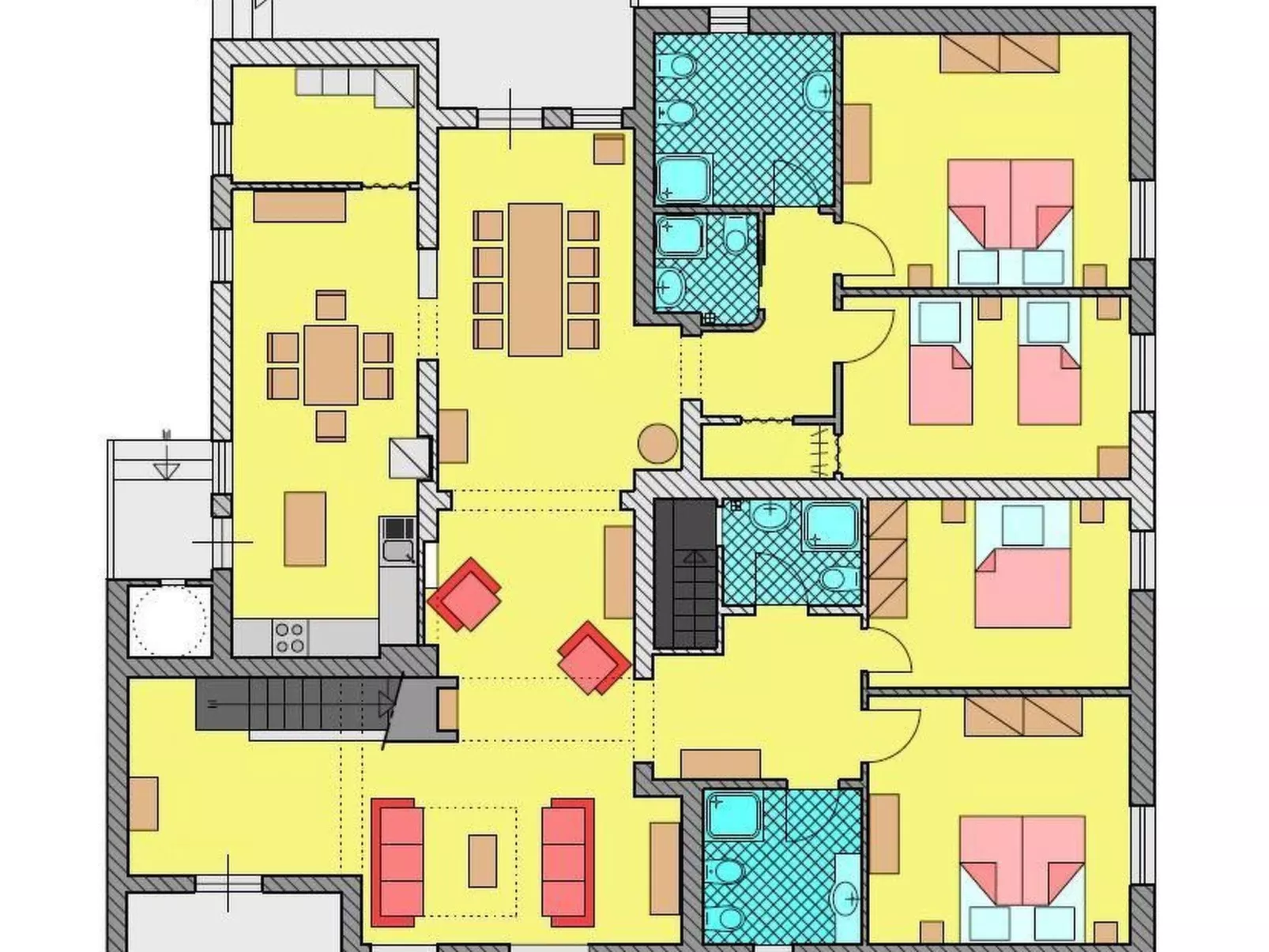 Villa Sassolina-Binnen