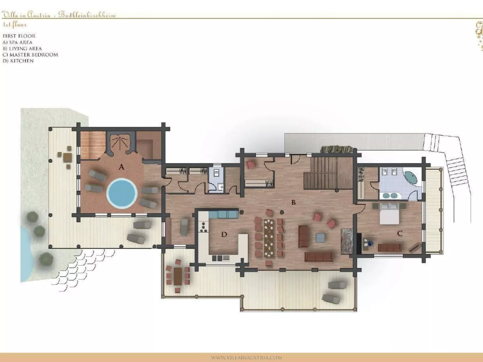 Einzigartiges Designer Log House "Chalet Caprea"-Binnen