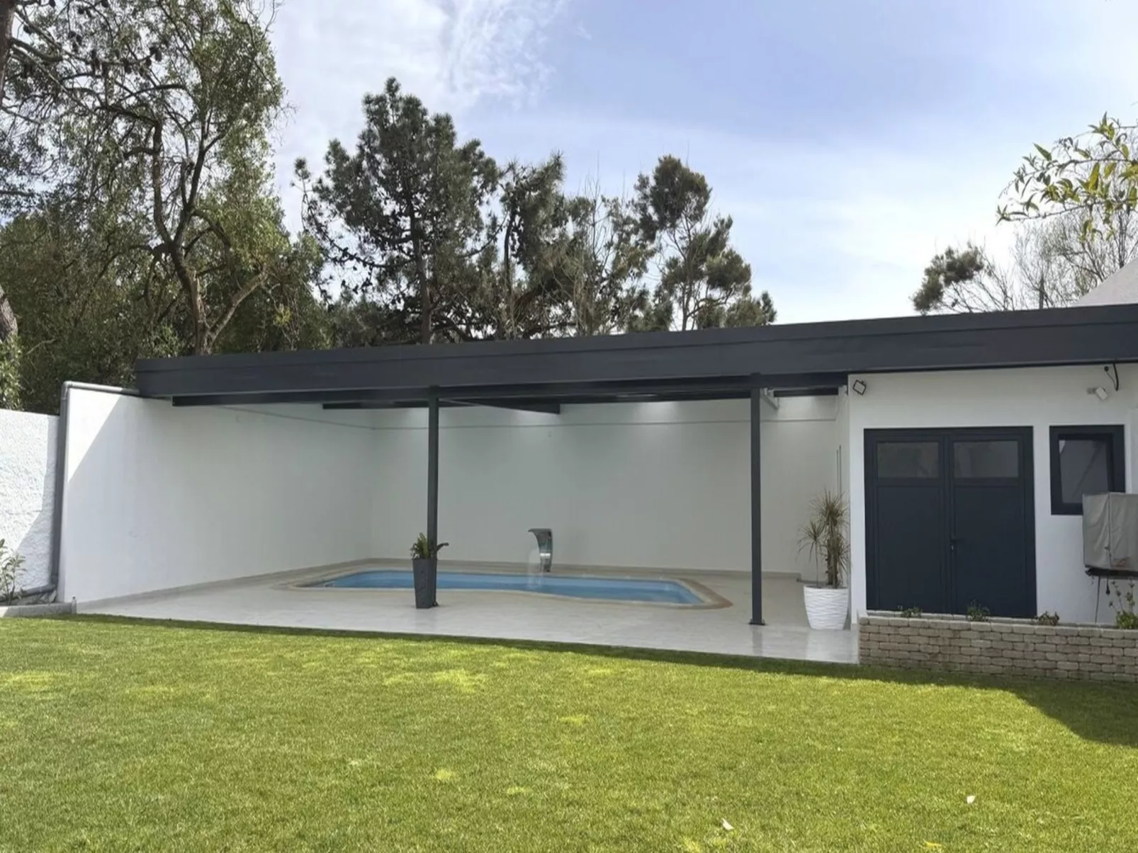 Strandhaus -Salzwasserpool, Geheizt Bedeckt-Buiten