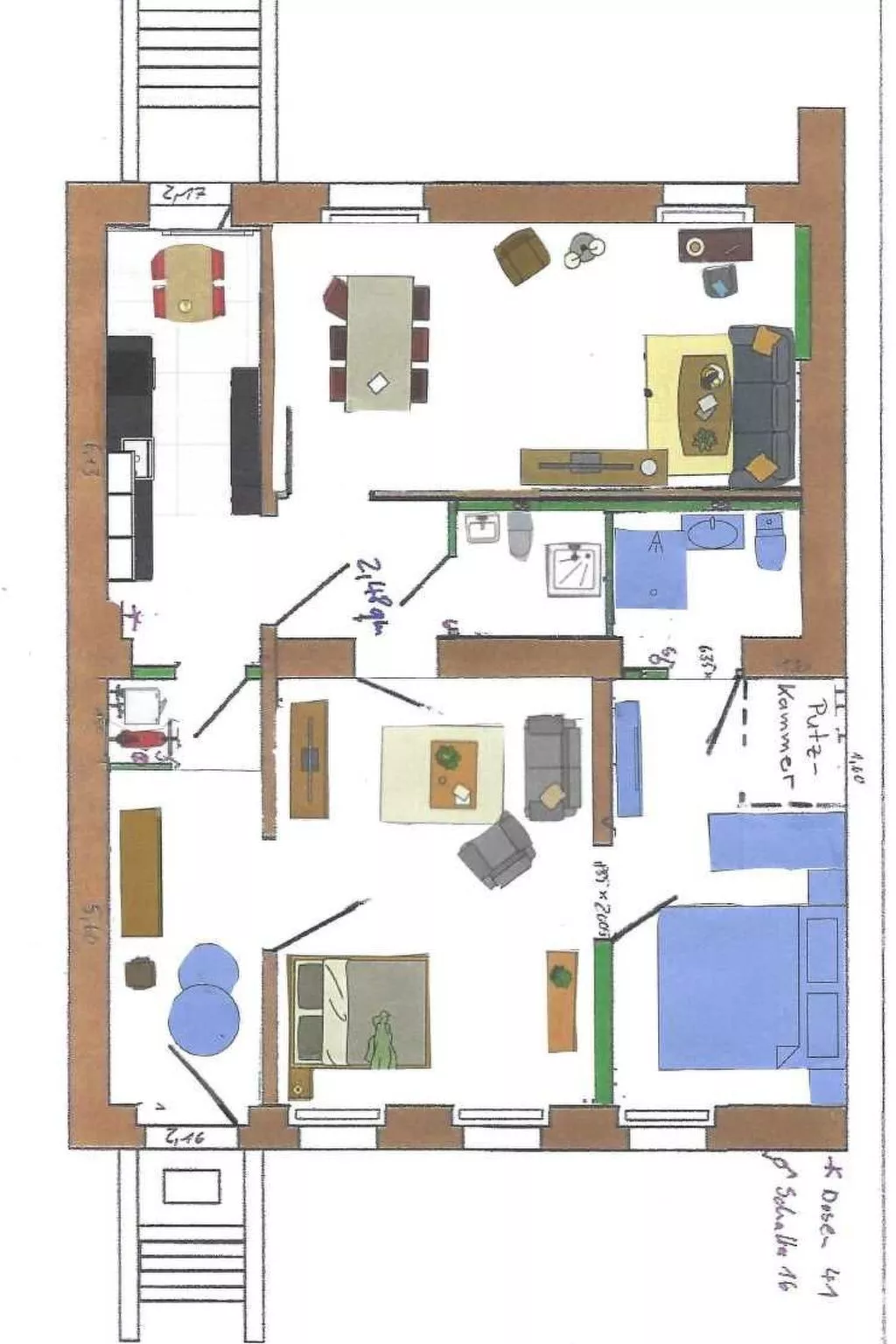Große Ferienwohnung in Kissingenviertel-Binnen