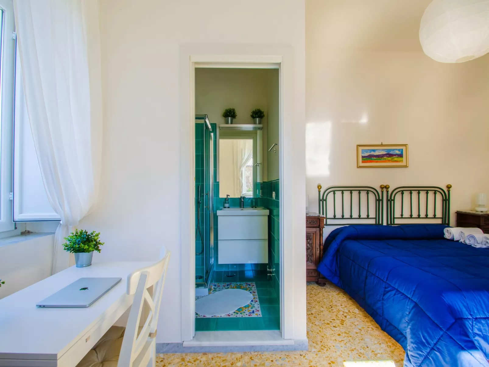 Il Mulino - Zweizimmerwohnung im Zentrum von Ceraso mit Kochnische, bis zu 3 Pe