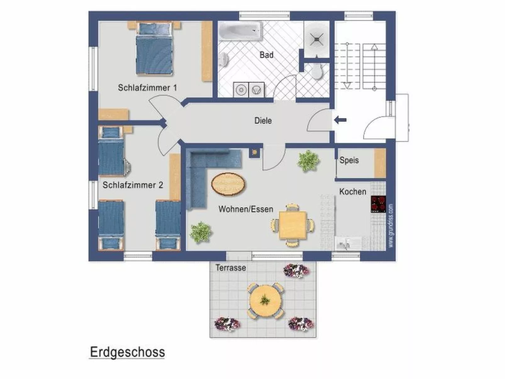 Fuchsbau Erdgeschoß-Binnen