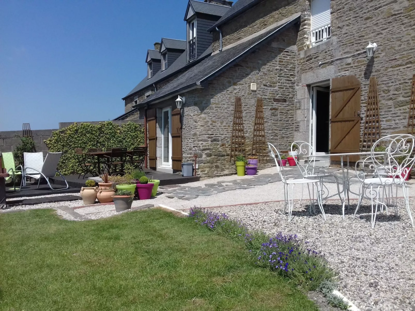 Gite Pamphilienne mit Blick auf Mont Saint Michel-Buiten