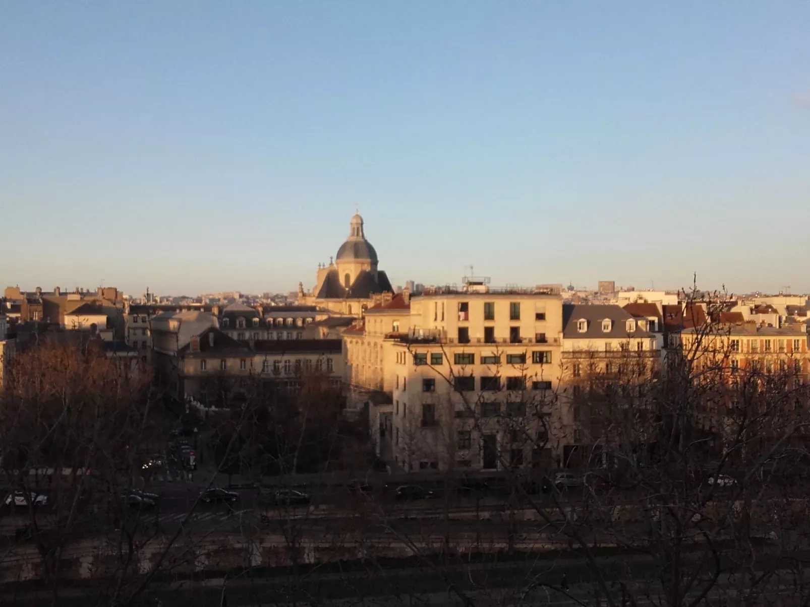 Schöner romantischer Blick auf die Seine-Buiten