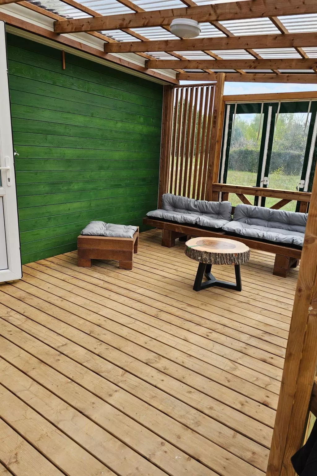 Ganzjährig bewohnbares Ferienhaus - grün-Binnen