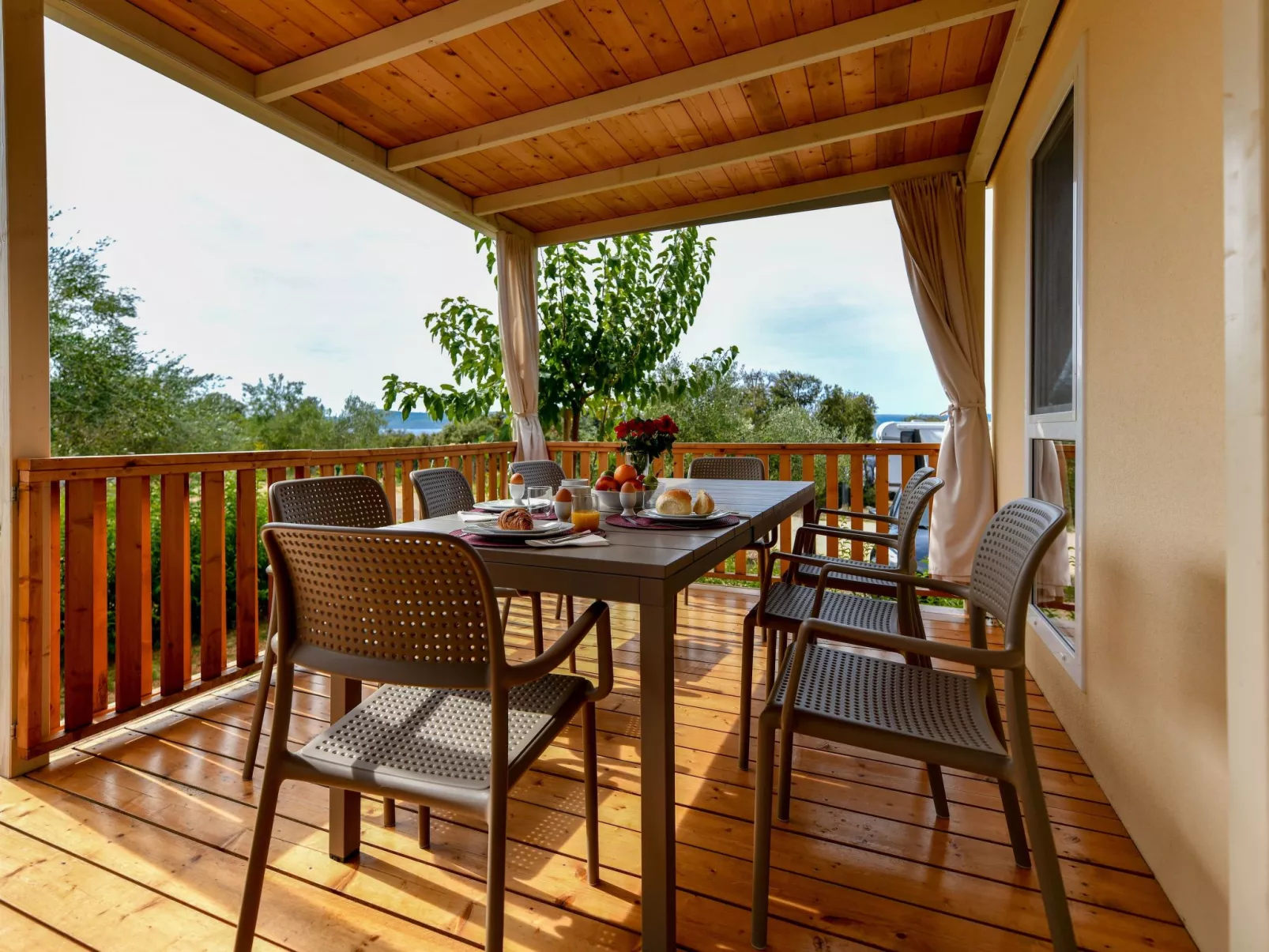Mobilheim direkt am Strand-Buiten