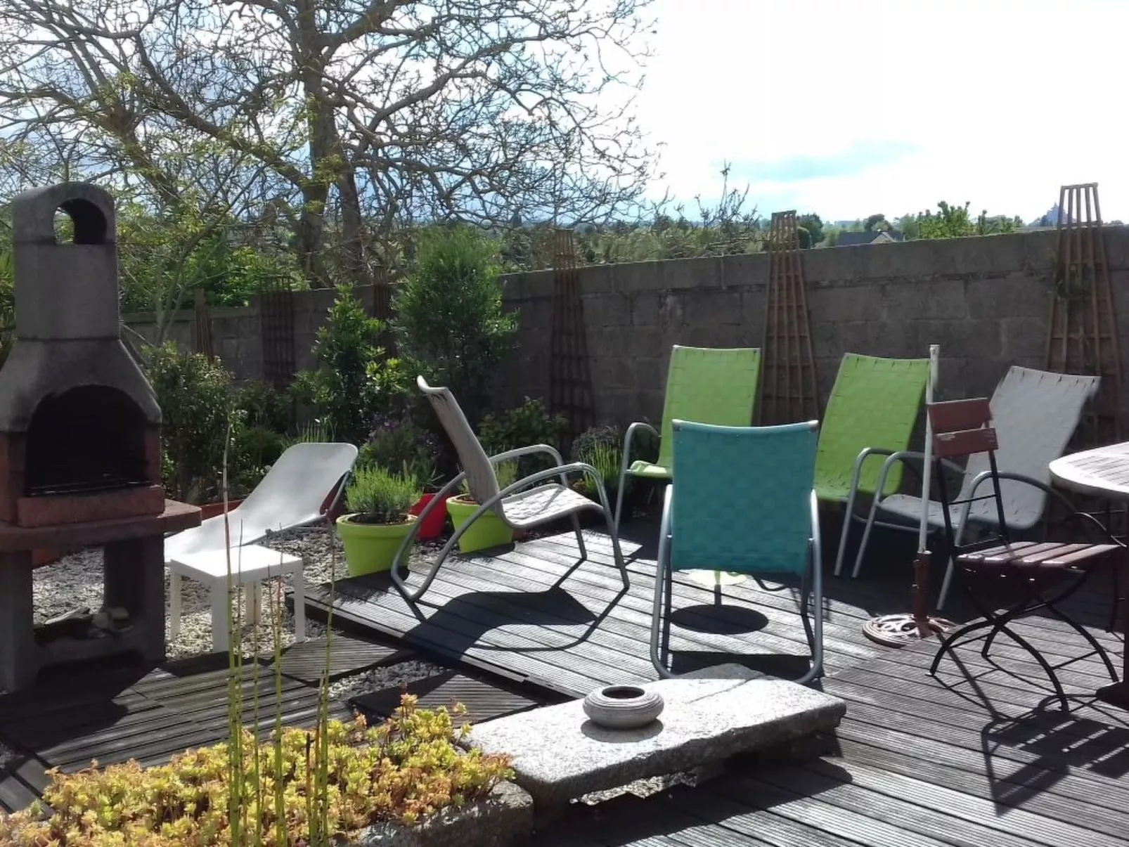 Gite Pamphilienne mit Blick auf Mont Saint Michel-Buiten