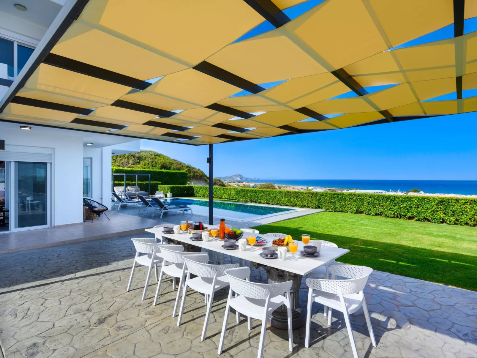 Moderne Villa mit Hügel- und Meerblick-Buiten