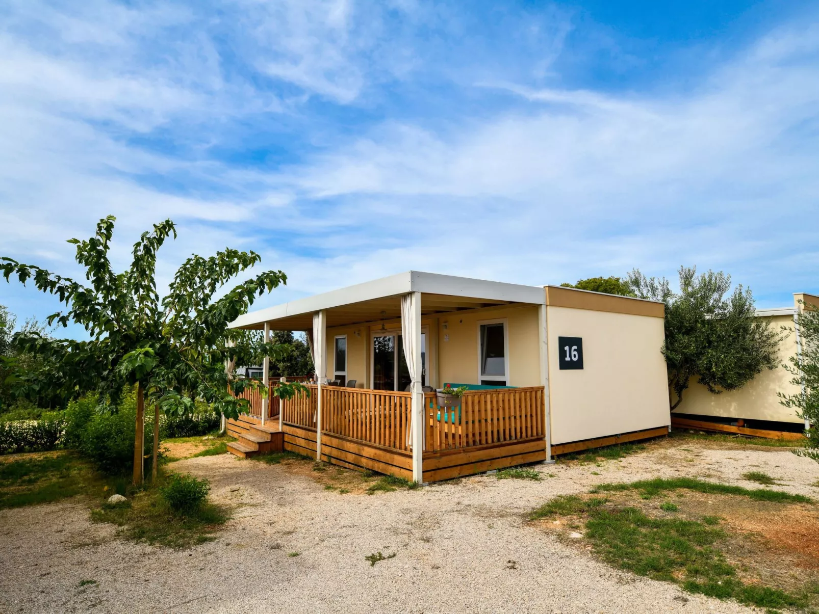 Mobilheim direkt am Strand-Buiten