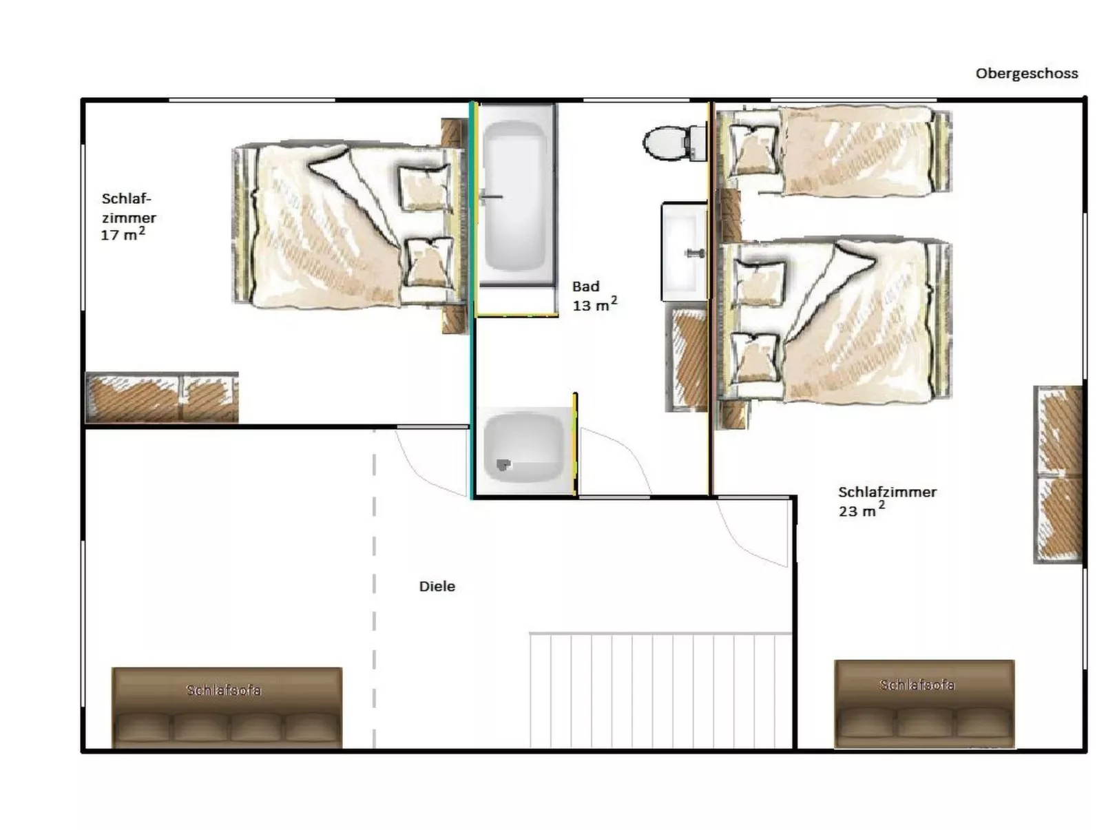 Geräumiges Ferienhaus mit Garten und Weitblick-Binnen