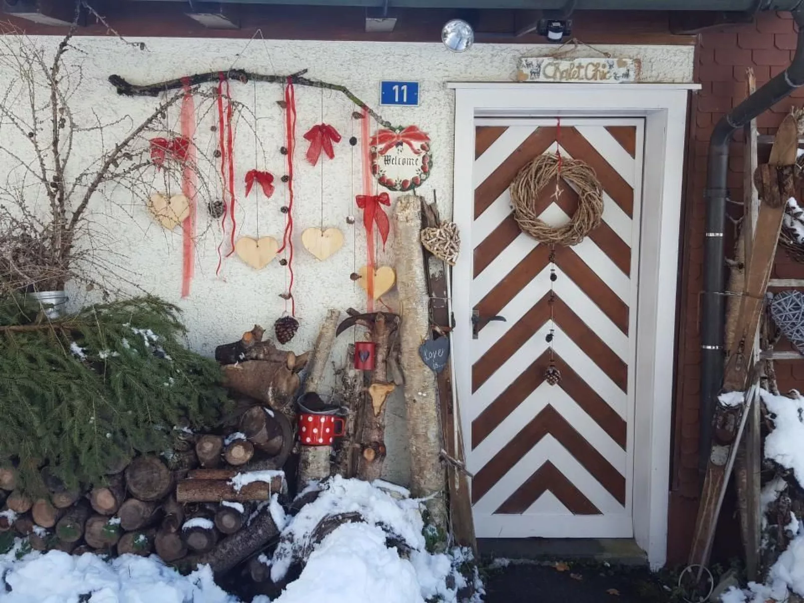 Chalet Chic+Hot Pot-Binnen