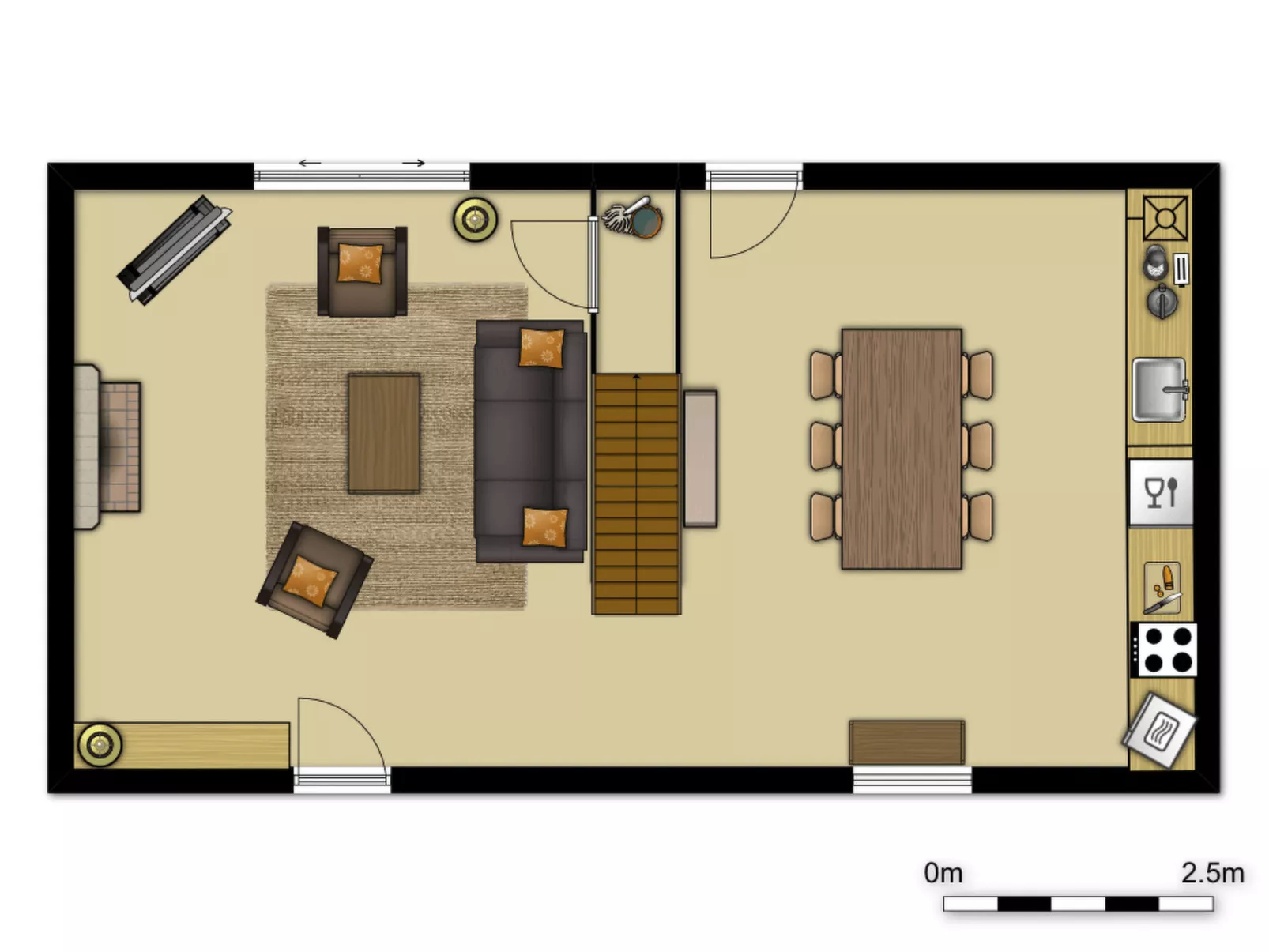 Landgut "La Vacherie" mit Terrasse-Binnen