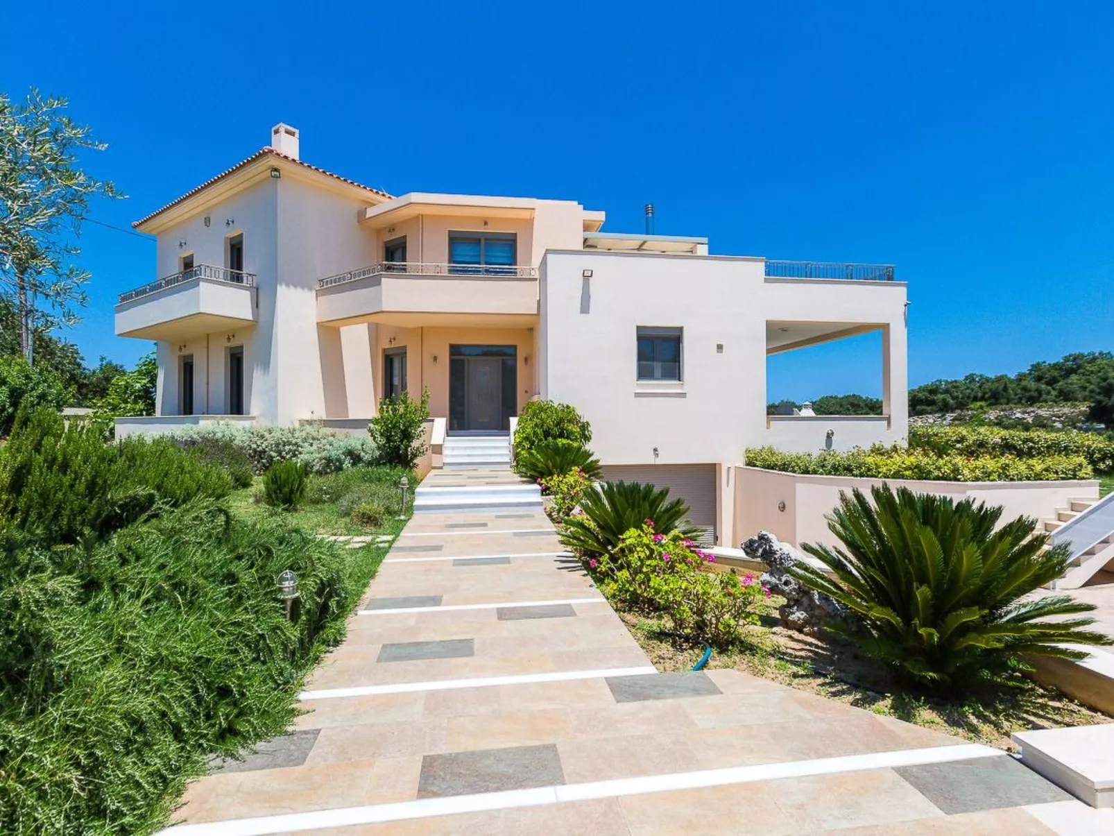 Deluxe Villa Ianthos - Whirlpool im Freien, Kinderpool-Buiten