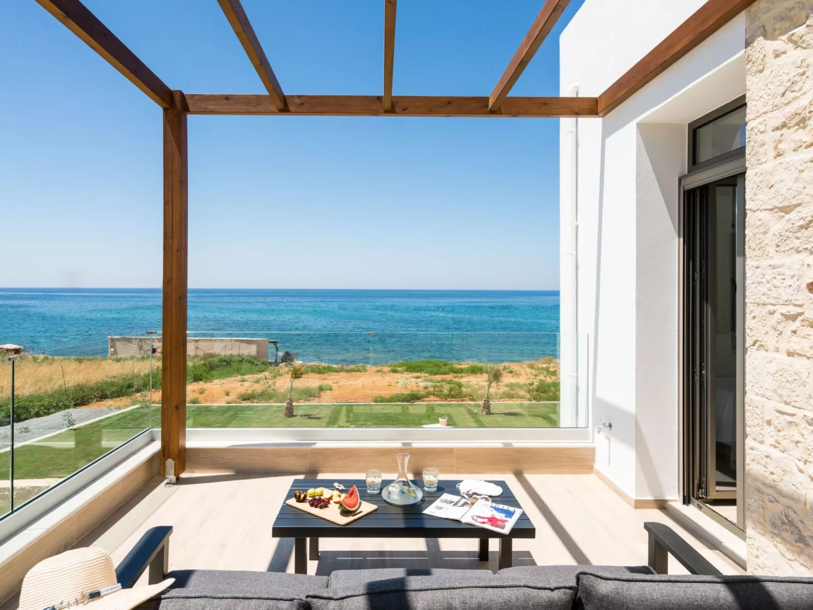 Villa am Strand mit Pool, Kinderbereich und BBQ-Buiten